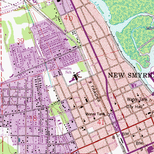 Topographic Map of Chisolm High School, FL