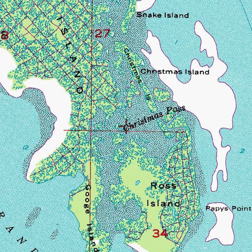 Topographic Map of Christmas Pass, FL