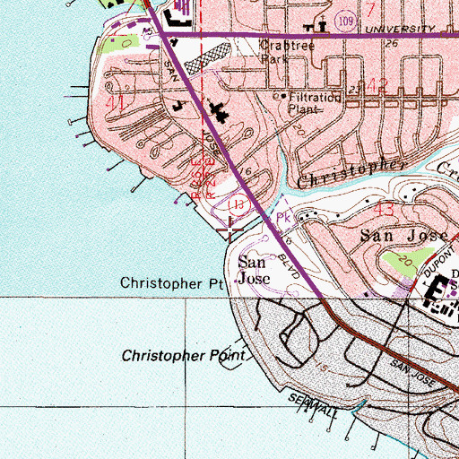 Topographic Map of Christopher Creek, FL