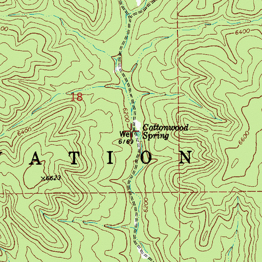 Topographic Map of Cottonwood Spring, AZ