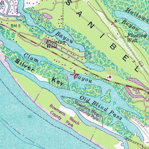Topographic Map of Clam Bayou, FL