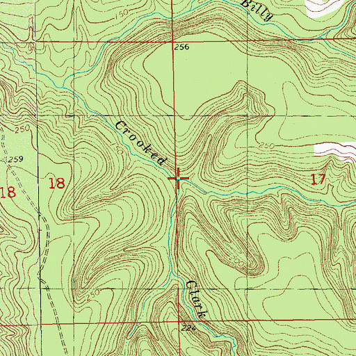 Topographic Map of Clark Branch, FL