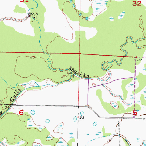 Topographic Map of Clay Gully, FL