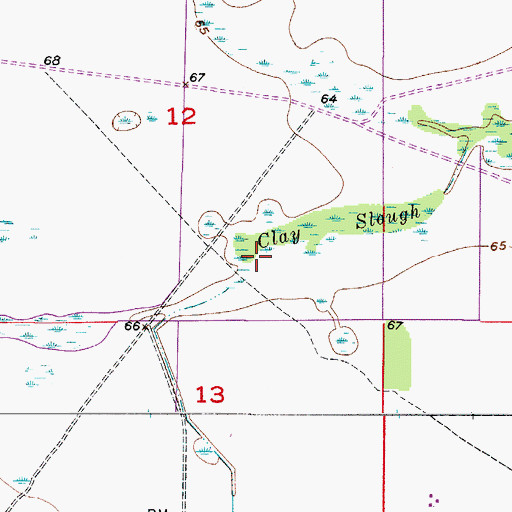 Topographic Map of Clay Slough, FL