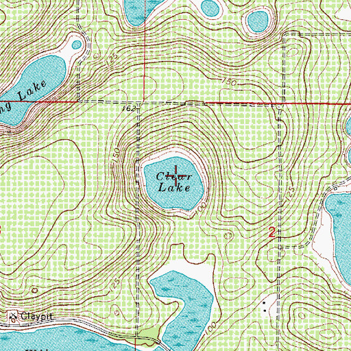 Topographic Map of Clear Lake, FL