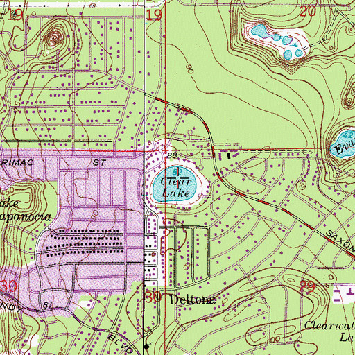 Topographic Map of Clear Lake, FL