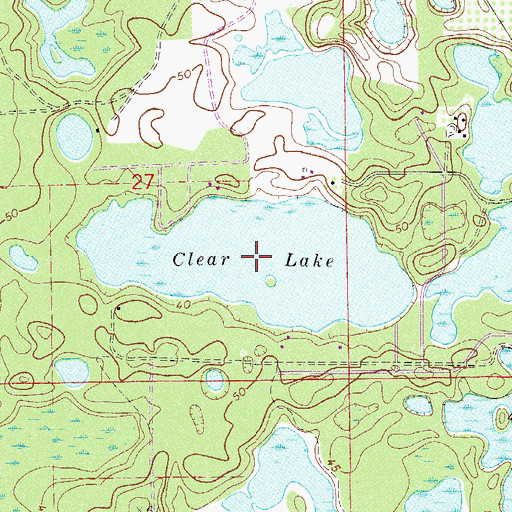 Topographic Map of Clear Lake, FL