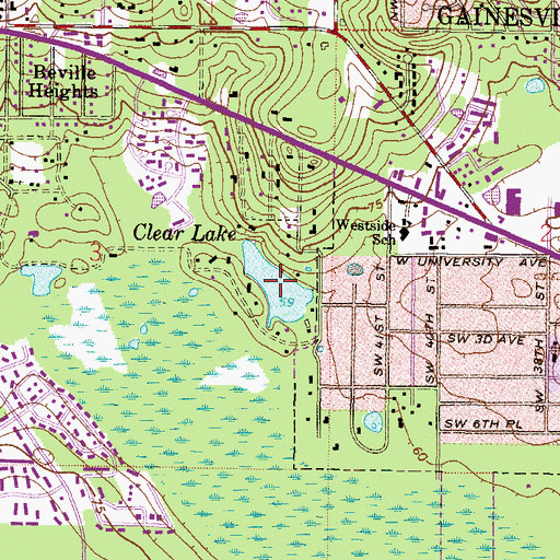 Topographic Map of Clear Lake, FL