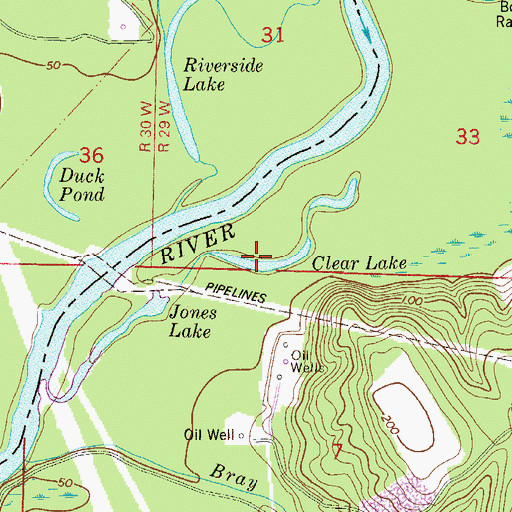 Topographic Map of Clear Lake, FL