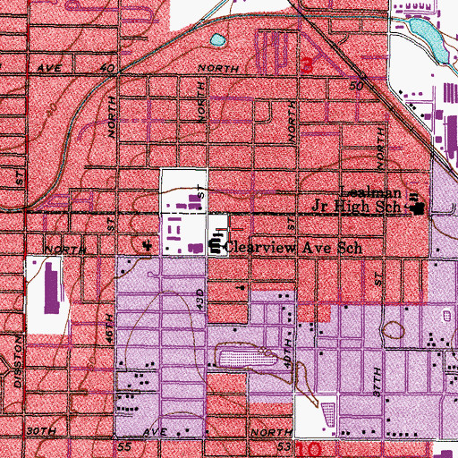 Topographic Map of Clearview Avenue School, FL