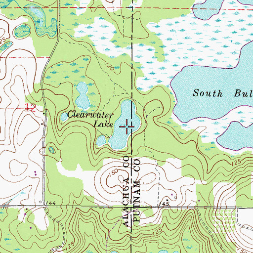 Topographic Map of Clearwater Lake, FL