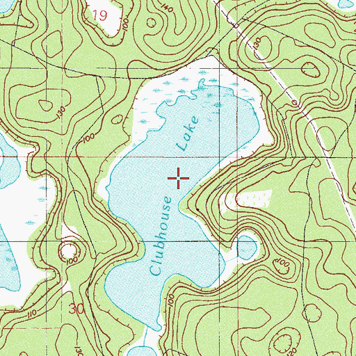 Topographic Map of Clubhouse Lake, FL