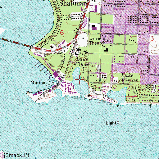 Topographic Map of Lake Clyde, FL