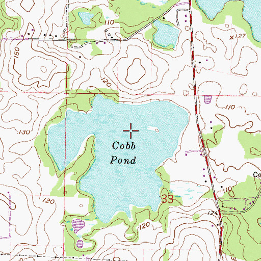 Topographic Map of Cobb Pond, FL