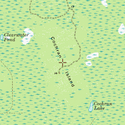 Topographic Map of Cochran Island, FL