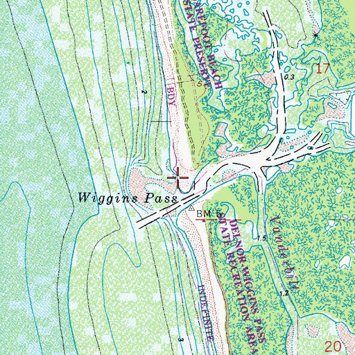 Topographic Map of Cocohatchee River, FL