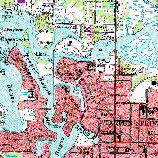 Topographic Map of Cocoris Park, FL