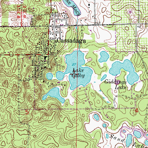 Topographic Map of Lake Colby, FL