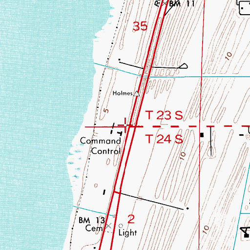 Topographic Map of Command Control, FL