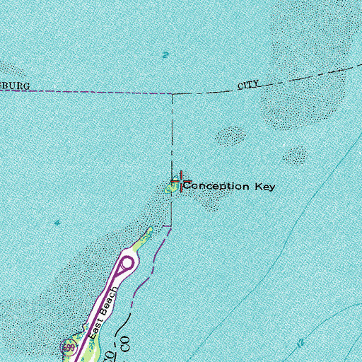 Topographic Map of Conception Key, FL