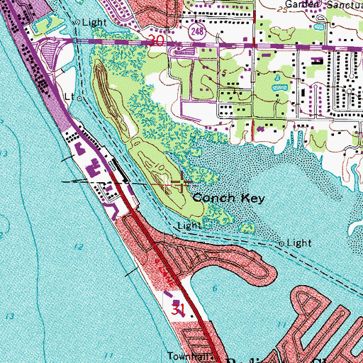 Topographic Map of Conch Key, FL