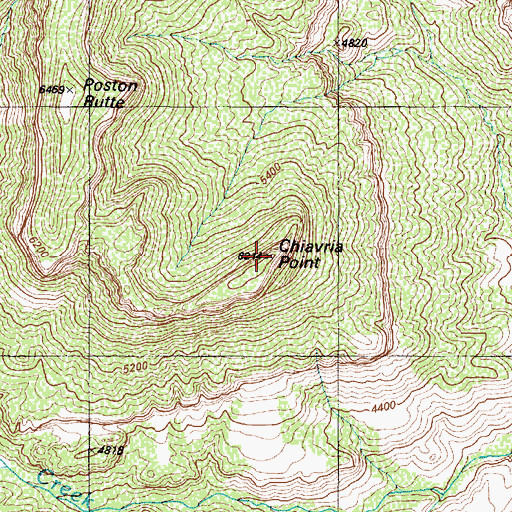 Topographic Map of Chiavria Point, AZ