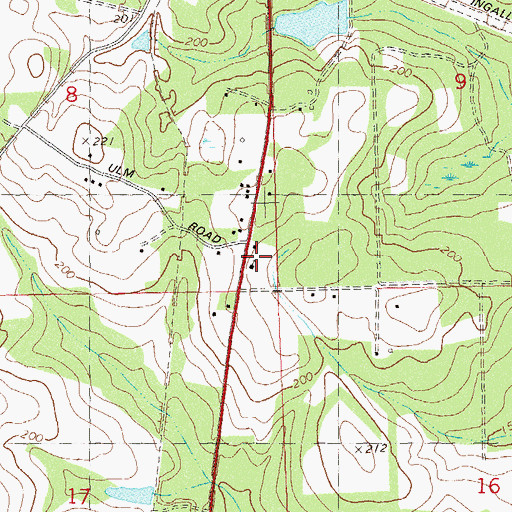 Topographic Map of Concord School, FL