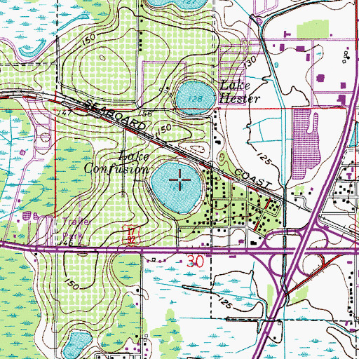 Topographic Map of Lake Confusion, FL