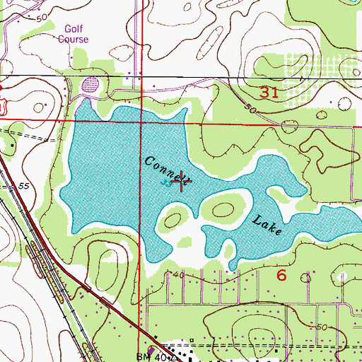 Topographic Map of Connell Lake, FL