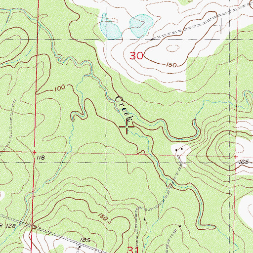 Topographic Map of Coocksey Branch, FL