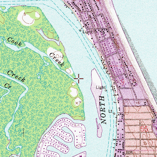 Topographic Map of Cook Creek, FL