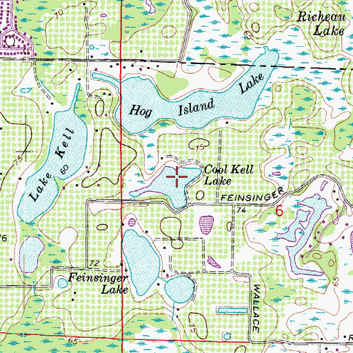 Topographic Map of Cool Kell Lake, FL