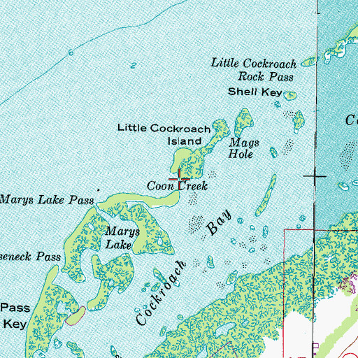 Topographic Map of Coon Creek, FL