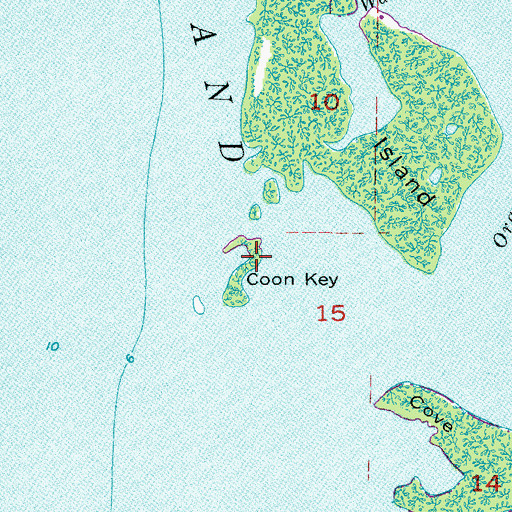 Topographic Map of Coon Key, FL