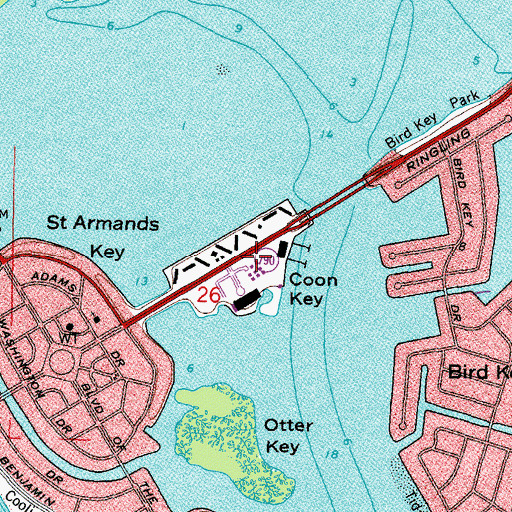 Topographic Map of Coon Key, FL