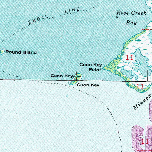 Topographic Map of Coon Key, FL