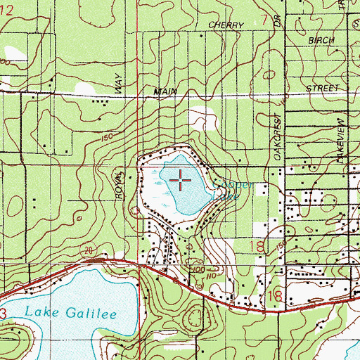 Topographic Map of Cooper Lake, FL