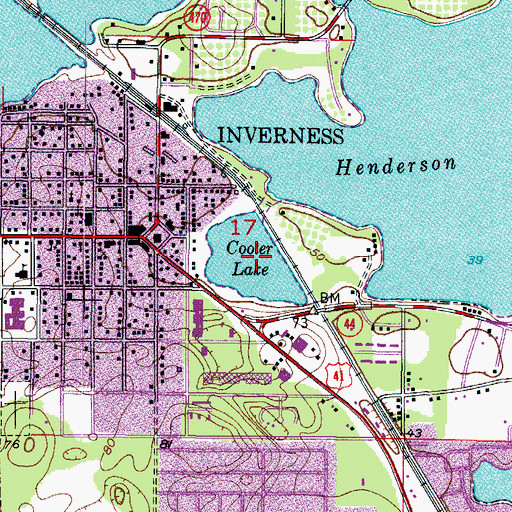 Topographic Map of Cooter Lake, FL