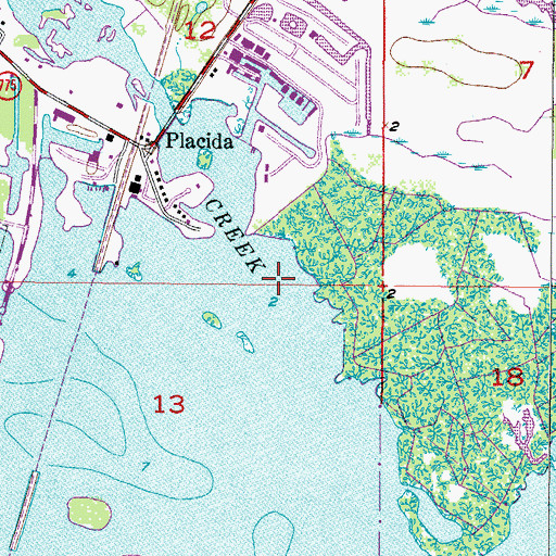 Topographic Map of Coral Creek, FL