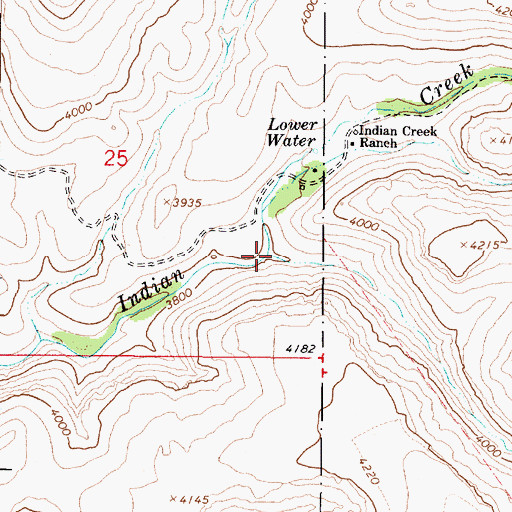 Topographic Map of Cow Canyon, AZ