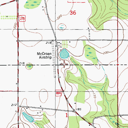Topographic Map of Corinth Church, FL