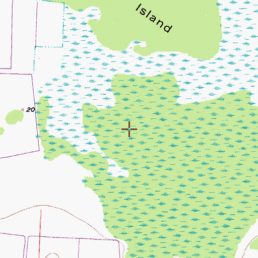Topographic Map of Corkscrew Swamp, FL