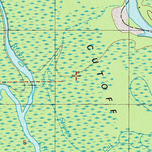 Topographic Map of Corley Slough, FL