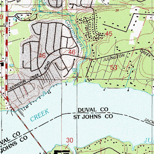 Topographic Map of Cormorant Branch, FL