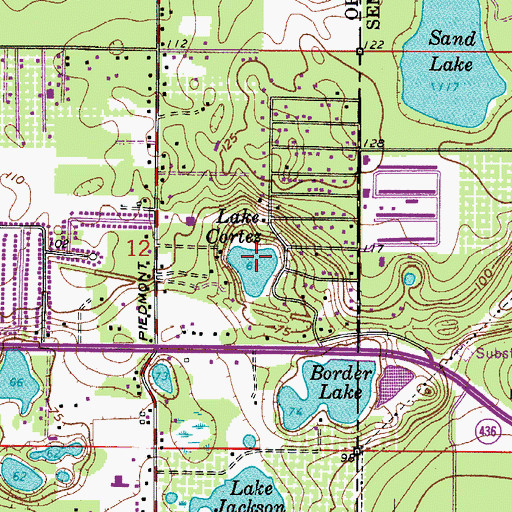 Topographic Map of Lake Cortez, FL