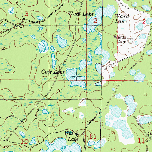 Topographic Map of Cove Lake, FL
