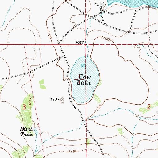 Topographic Map of Cow Lake, AZ
