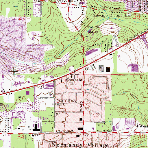 Topographic Map of Covenant Church, FL