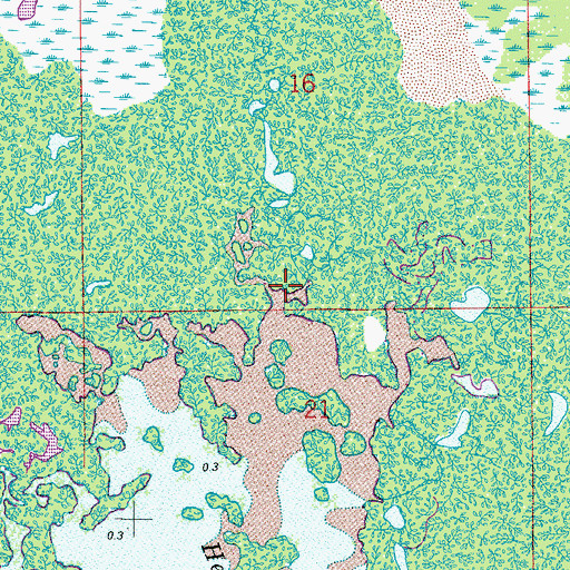 Topographic Map of Cow Creek, FL