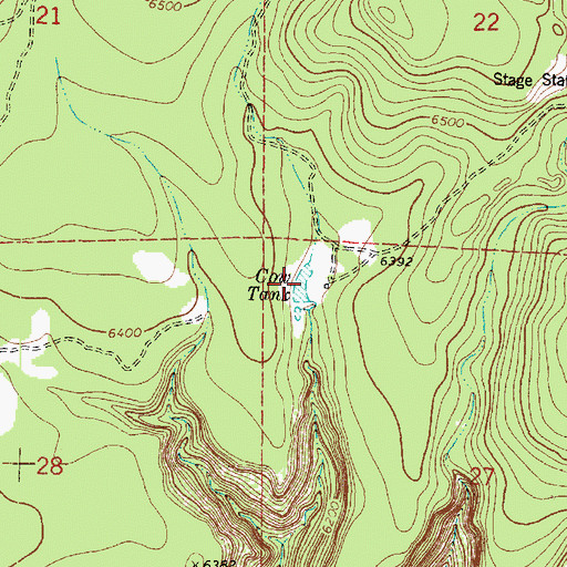 Topographic Map of Cow Tank, AZ